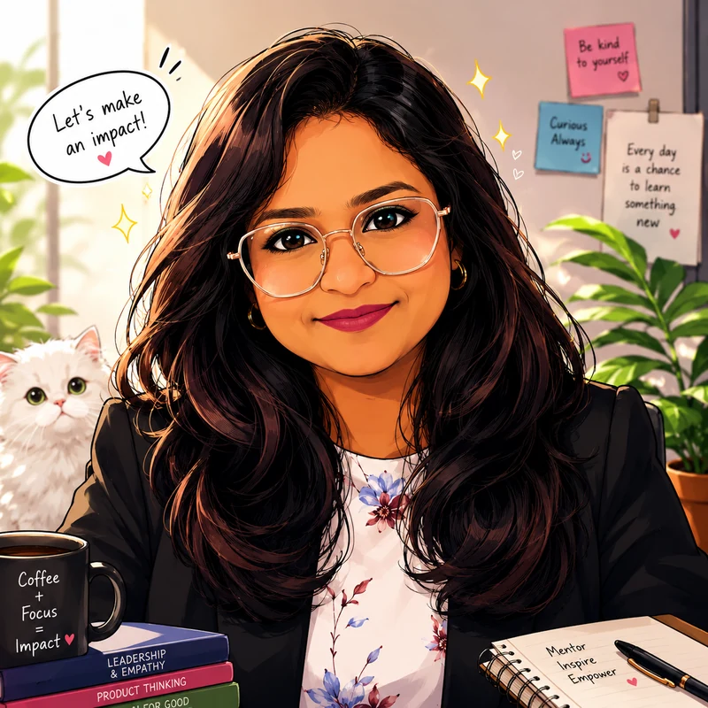 Illustrated portrait of Reema Majumdar